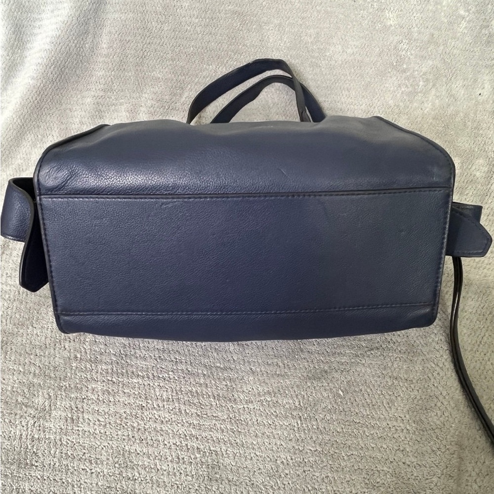 Rebecca minkoff navy and gold leather purse with tassel zipper - Picture 9 of 12